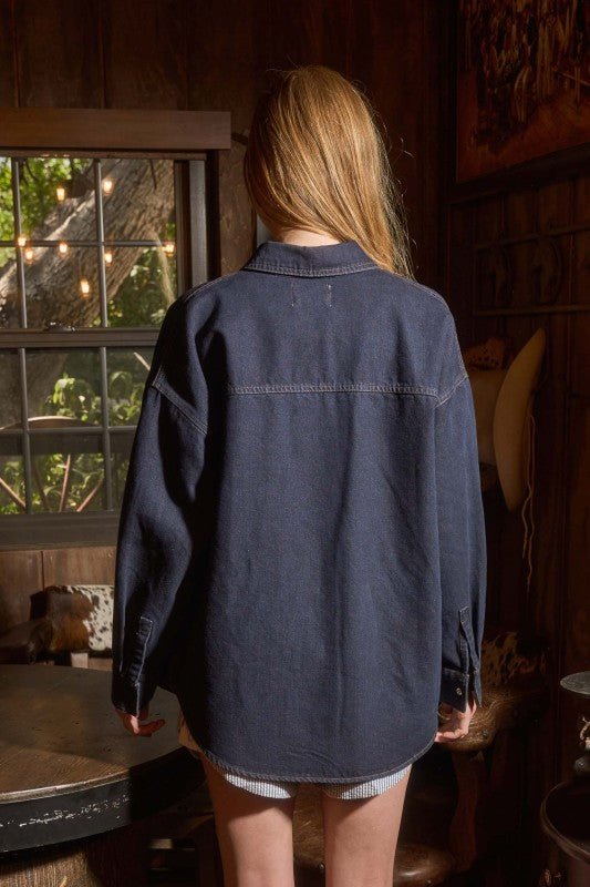 Dark Denim Button Down - The Nines