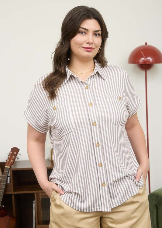 Soft Comfort Stretch Button Down - The Nines