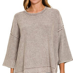 Washed Beachy Sweater - 2 Colors! - The Nines