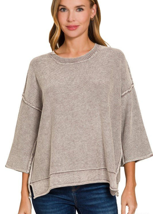 Washed Beachy Sweater - 2 Colors! - The Nines