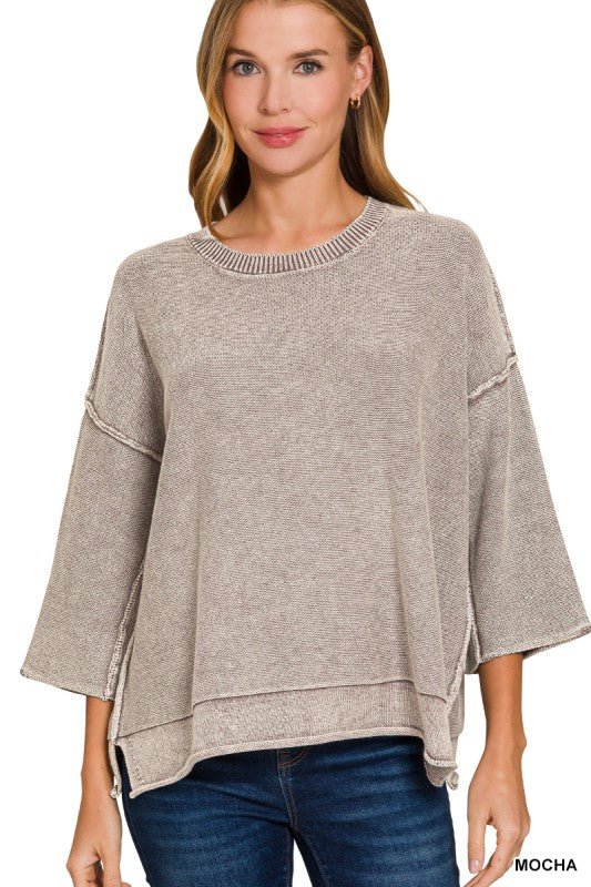 Washed Beachy Sweater - 2 Colors! - The Nines