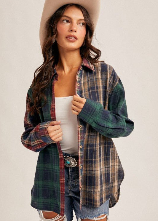 Navy Multicolor Button Down - The Nines