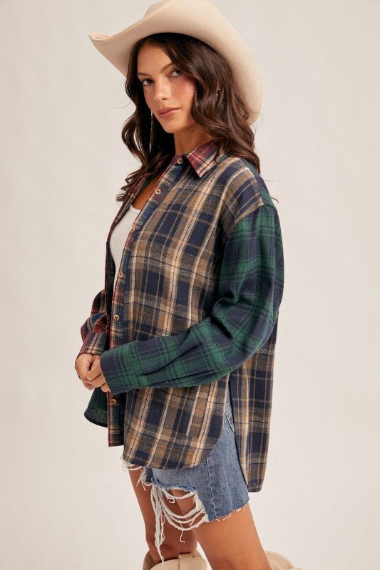 Navy Multicolor Button Down - The Nines