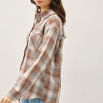 Mocha Plaid Cambell Top - The Nines