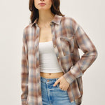 Mocha Plaid Cambell Top - The Nines