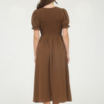 Brown Tie Front Dress - The Nines