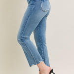 Judy Blue Vintage Distressed Hem Kick Flare - The Nines