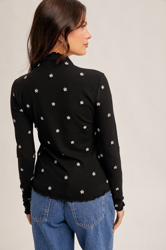 Flower Mock Top - 2 colors! - The Nines