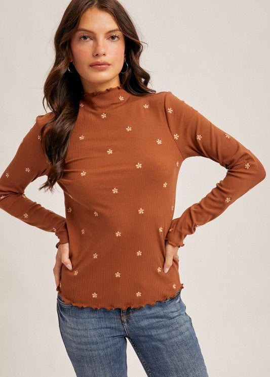 Flower Mock Top - 2 colors! - The Nines