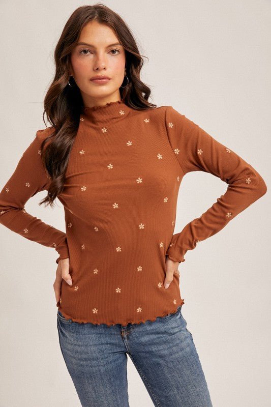 Flower Mock Top - 2 colors! - The Nines