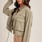Corduroy Collar Jacket - 2 Colors! - The Nines