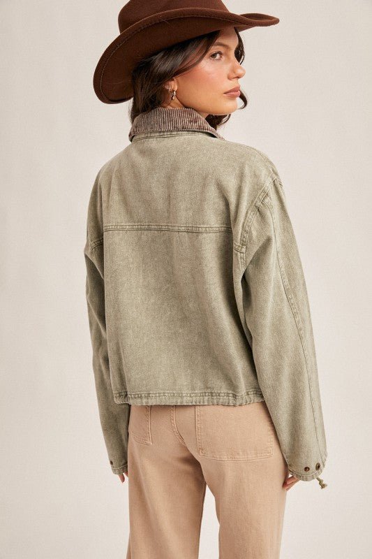 Corduroy Collar Jacket - 2 Colors! - The Nines