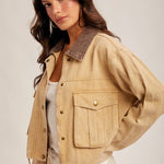 Corduroy Collar Jacket - 2 Colors! - The Nines