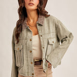 Corduroy Collar Jacket - 2 Colors! - The Nines