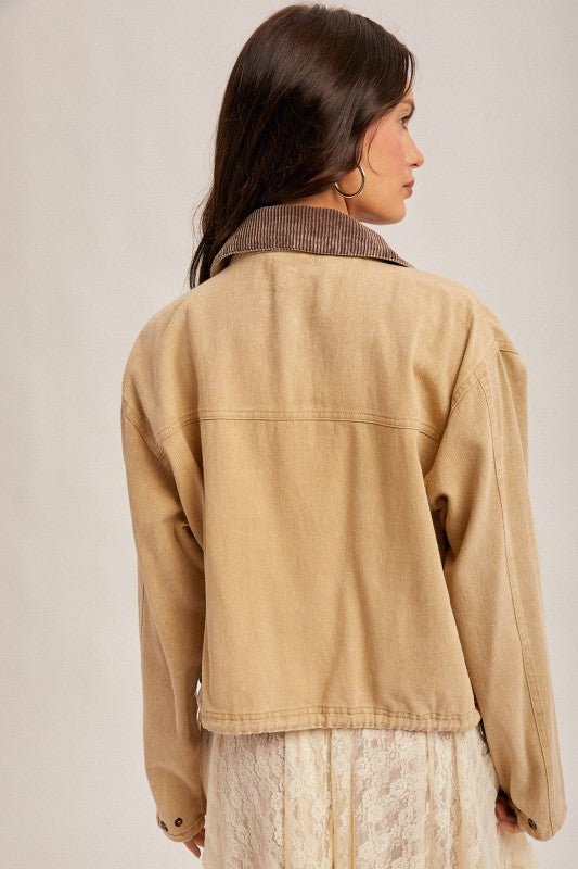 Corduroy Collar Jacket - 2 Colors! - The Nines