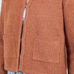 Rusty Keyhole Pocket Cardigan - The Nines