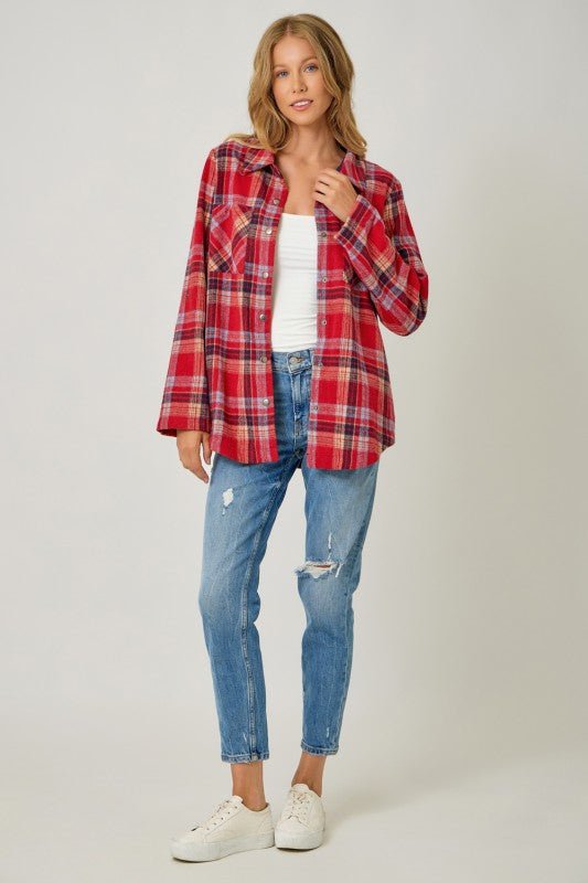 Presley Plaid Shirt Jacket - 4 Colors! - The Nines