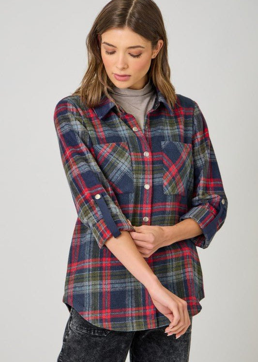 Presley Plaid Shirt Jacket - 4 Colors! - The Nines