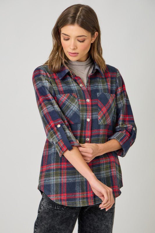 Presley Plaid Shirt Jacket - 4 Colors! - The Nines