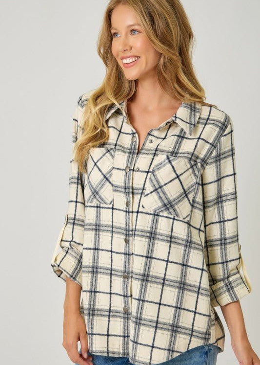 Presley Plaid Shirt Jacket - 4 Colors! - The Nines