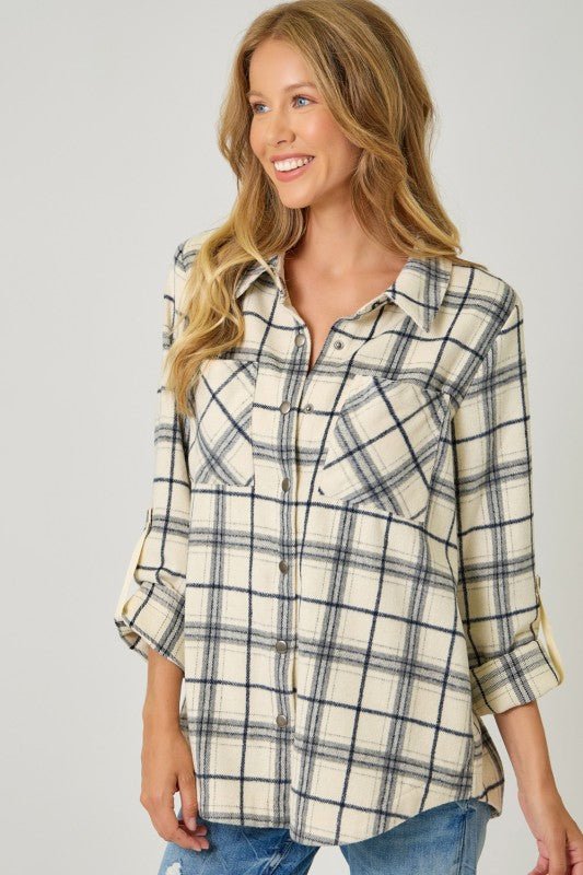 Presley Plaid Shirt Jacket - 4 Colors! - The Nines