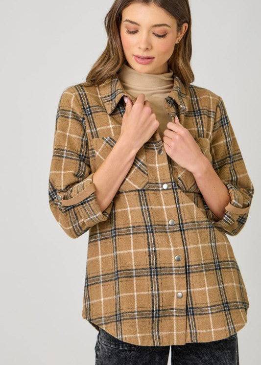 Presley Plaid Shirt Jacket - 4 Colors! - The Nines