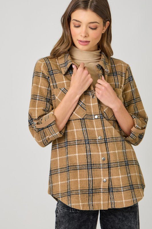 Presley Plaid Shirt Jacket - 4 Colors! - The Nines
