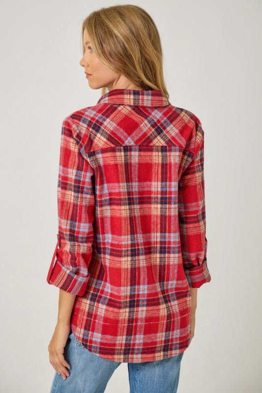 Presley Plaid Shirt Jacket - 4 Colors! - The Nines