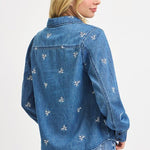 Leaf Embroidered Denim Top - FINAL SALE! - The Nines