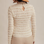 Ivory Mock Ruffled Lace Top - FINAL SALE! - The Nines