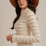 Ivory Mock Ruffled Lace Top - FINAL SALE! - The Nines