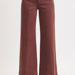Risen Chocolate Brown Tummy Control Wide Leg - The Nines
