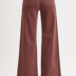 Risen Chocolate Brown Tummy Control Wide Leg - The Nines