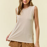 Braided Neck Tank Top - 3 colors! - The Nines