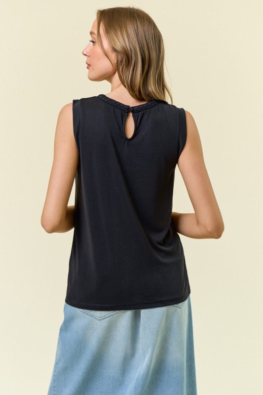 Braided Neck Tank Top - 3 colors! - The Nines