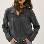 Tencel Button Up Blouson Style Jacket - 2 Colors! - The Nines