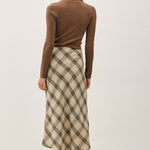 Plaid Midi Skirt - The Nines