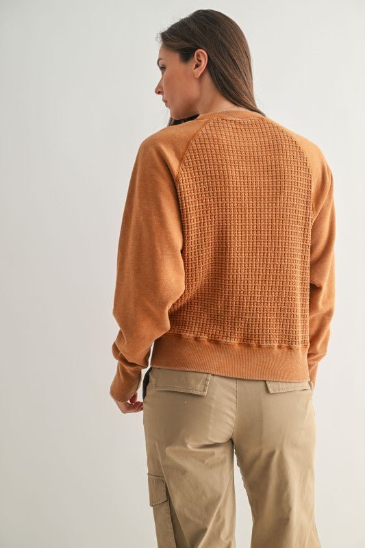 Mono B Waffle Pullover - 2 colors! - The Nines