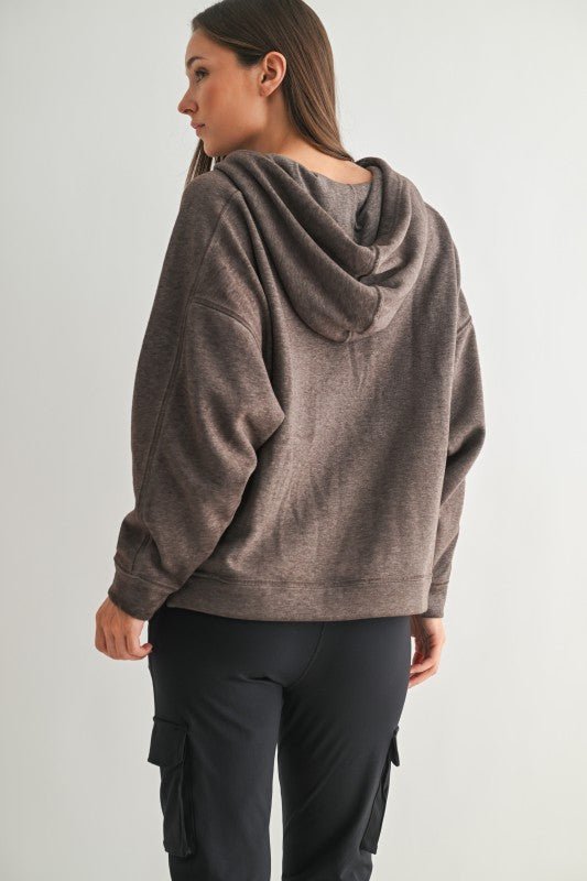 Burnout Fleece Snap Hoodie - 2 colors! - The Nines