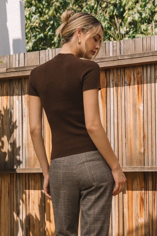 Dark Chocolate Sweater Top - The Nines