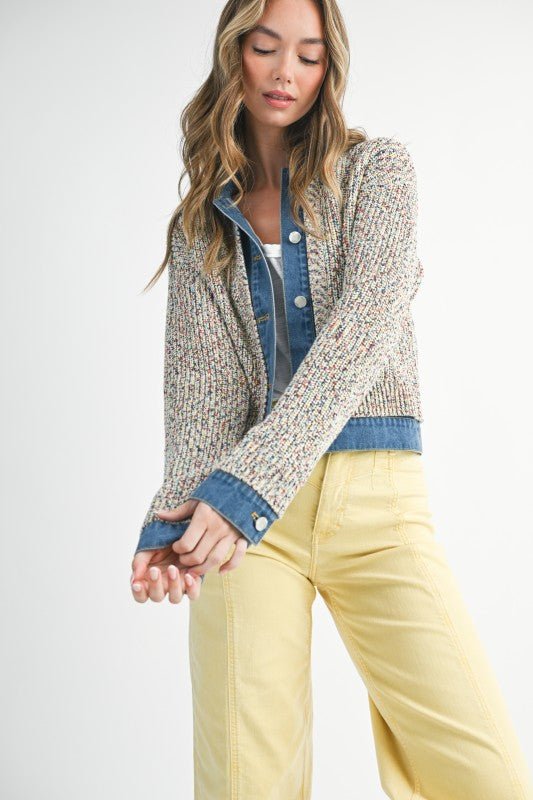Multicolor Denim Trip Jacket - The Nines