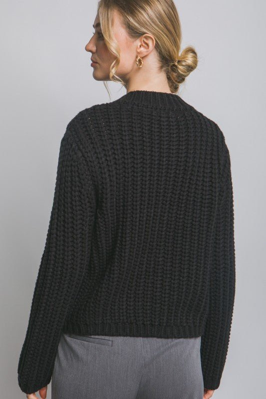 Chunky Knit Gold Button Cardigan - FINAL SALE! - The Nines