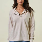 Buttery Soft Pinstripe Snap Button Top - 2 Colors! - The Nines