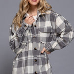 Soft Fleece Plaid Shacket - FINAL SALE! - The Nines