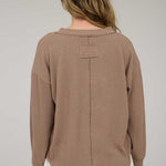 Ribbed Long Sleeve Henley - FINAL SALE! - The Nines