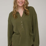 Ribbed Long Sleeve Henley - FINAL SALE! - The Nines