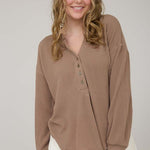 Ribbed Long Sleeve Henley - FINAL SALE! - The Nines