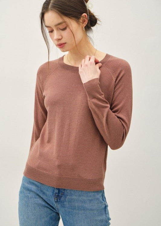 Sepia Brown Lightweight Pullover - The Nines