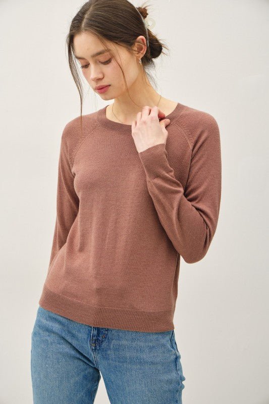 Sepia Brown Lightweight Pullover - The Nines