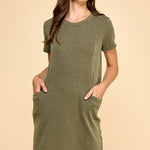 Ribbed Pocket Dresses - 2 Colors! - The Nines